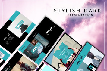 Stylish Elegant Dark Powerpoint Template