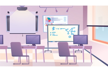Classroom Interior - Illustration Background