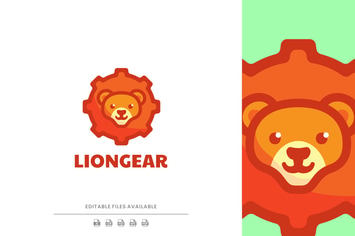 Lion Gear Simple Logo