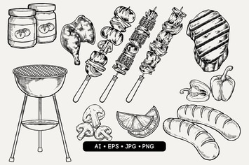 Hand Drawn Barbeque