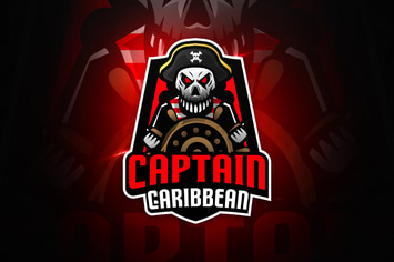 Captain Caribbean - Mascot & Esport Logo