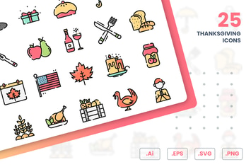 Thanksgiving Icons Set