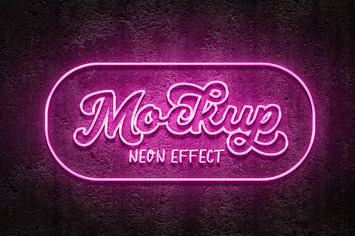 YDM Logo Mockup Neon Effect