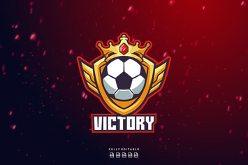 Champion Football Crown Logo Template