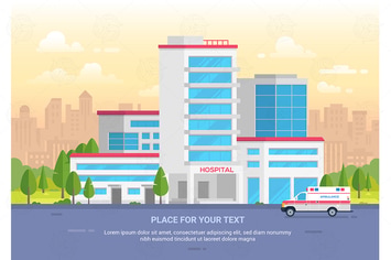 City hospital - vector illustration