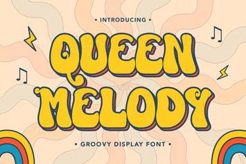 QueenMelody - Groovy Display Font