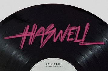 Haswell SVG Brush Font