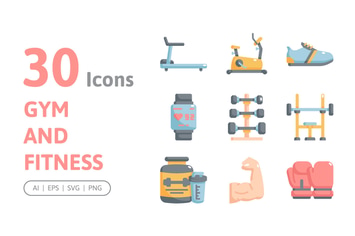 30 Fitness and Gym Icons
