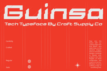 Guinsa – Futuristic Font