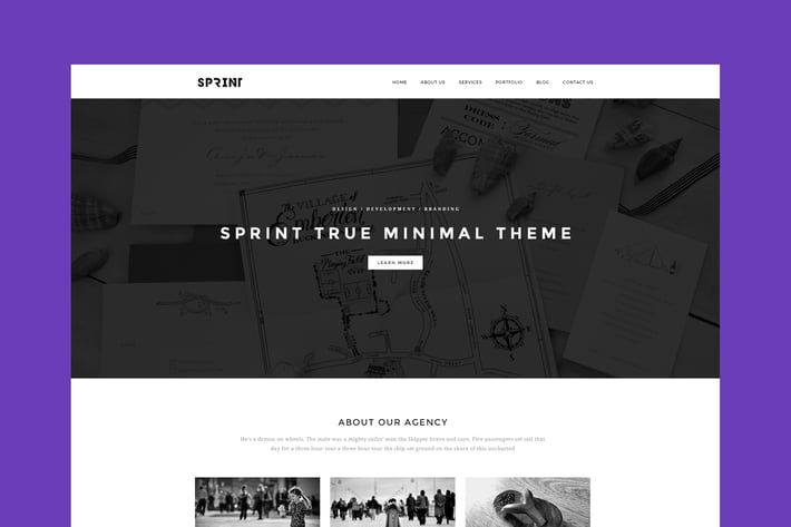 Sprint - Minimal Responsive HTML Portfolio 