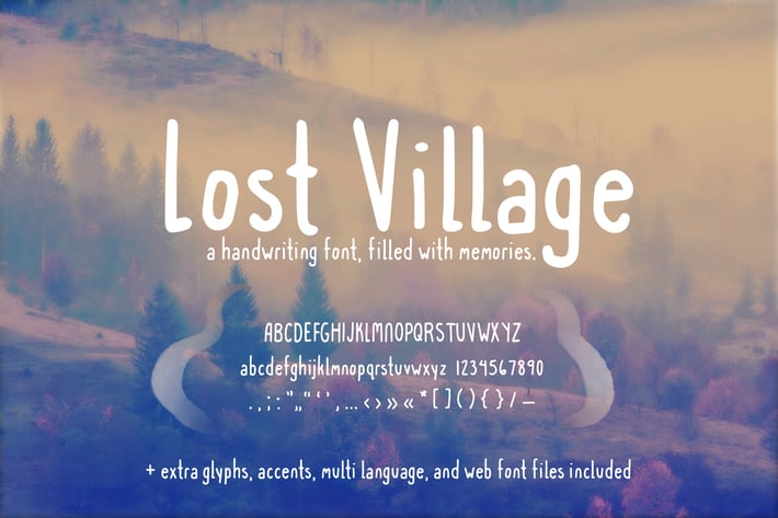Lost Village Handwriting Font (+ Web Fonts)