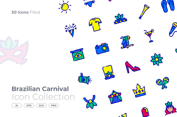 Brazilian Carnival Filled Icon