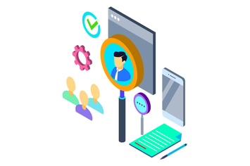 Find the Right Person Isometric Illustration