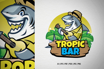 Tropic Bar Shark Logo