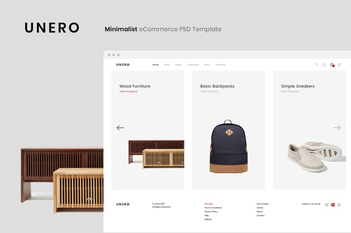 Unero - Minimalist eCommerce PSD Template