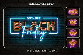 Black Friday Sale Editable Text Effect