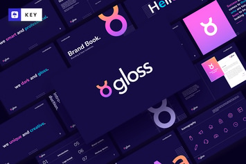 GLOSS - Dark Branding Guidelines Keynote Template