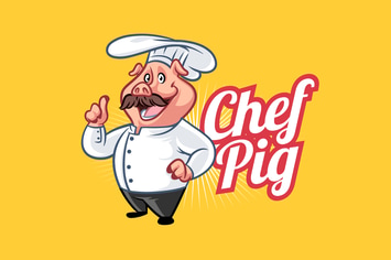 Chef Pig Mascot Logo