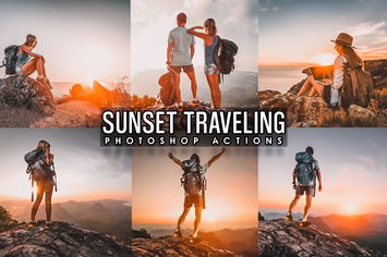 Sunset Traveling  Photoshop Actions