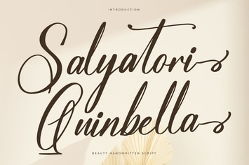 Salyatori Quinbella Modern Handwritten Font