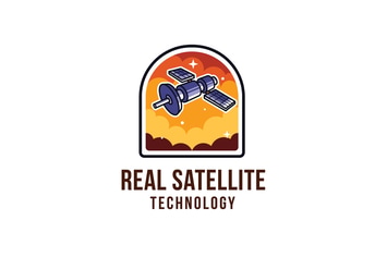 Real Satellite Technology Logo Template