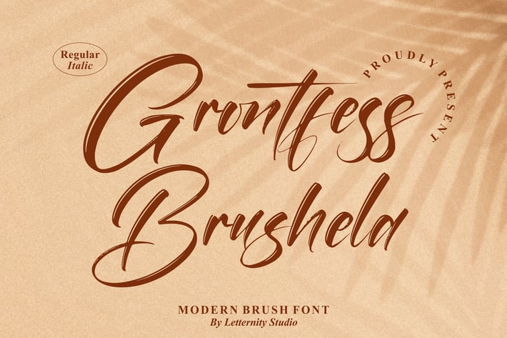 Grontfess Brushela Modern Brush Font