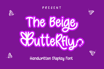 The Beige Butterfly - Handwritten Font