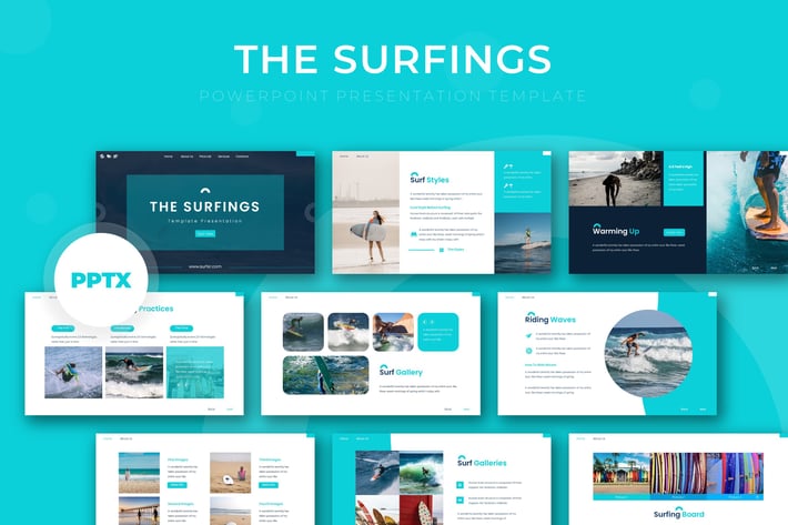 The Surfing - Powerpoint Template