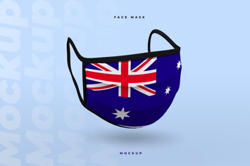 Cotton Face Mask Mockup Templete - Light File Size