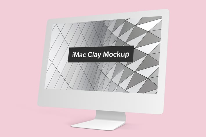 iMac Clay Mockup Side