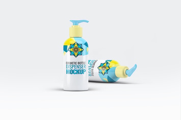 Cosmetic Bottle Dispenser Mock-Up V.4