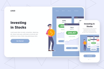 Investing in stocks illustration