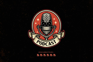 Podcast Vintage Logo