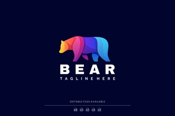 Bear Gradient Colorful Logo