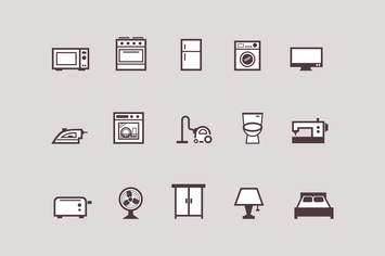 15 Appliance and Household Icons