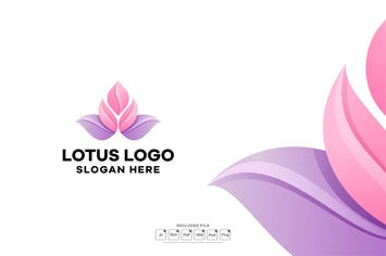 Lotus Gradient Logo Template