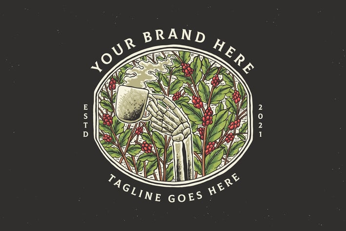 vintage coffee design illustration