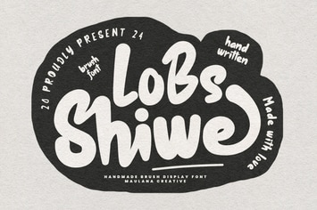 Lobs Shiwe Handmade Brush Display Font