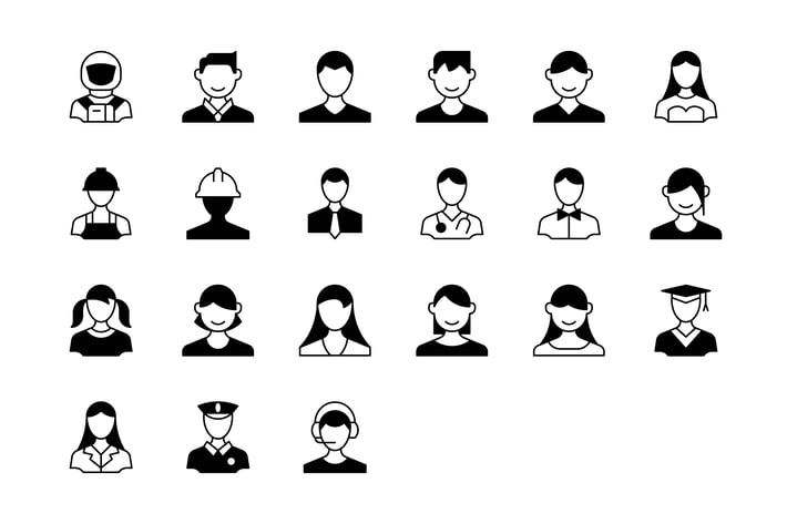 21 User Avatars icons