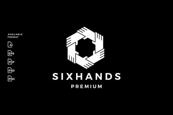 Six Hand Holding each Other Logo