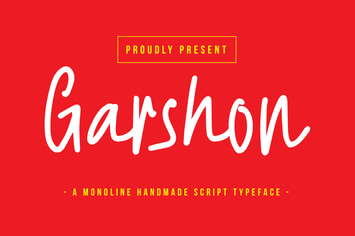 Garshon - A Monoline Handmade Script Typeface
