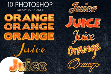 10 Orange Photoshop Styles