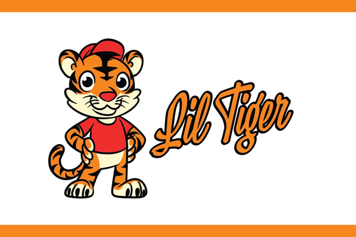 Cartoon Sporty Tiger Mascot Logo