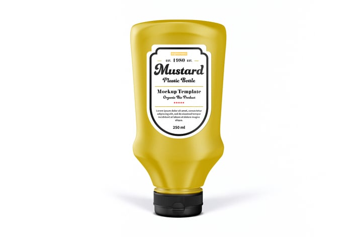 Mustard Bottle Mock-Up Template