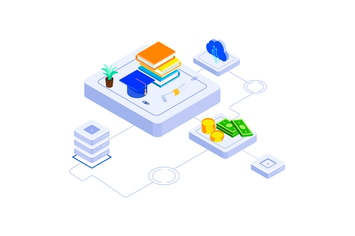 Education Fund Blockchain Platform Isometric - FV	