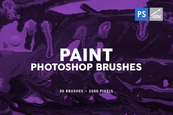 30 Paint Texture Photoshop Brushes Vol. 3