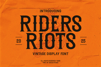 Riders Riots - Vintage Display Font