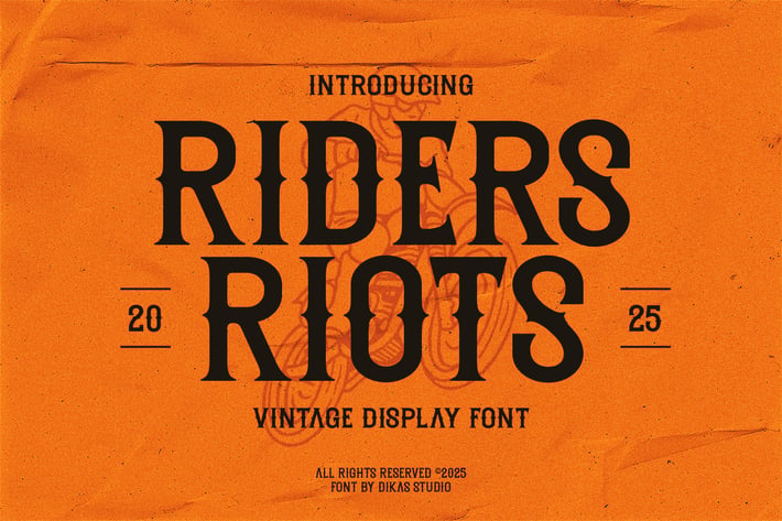 Riders Riots - Vintage Display Font