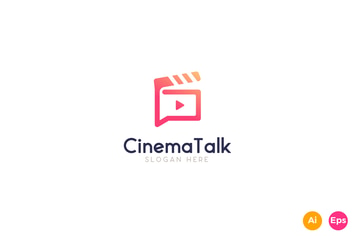 Cinema Talk Show Logo Template