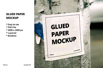 Glued Paper Mockup